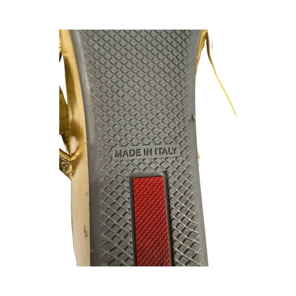 PRADA Gold Thong Sandals Size 6-7 - Picture 2 of 6